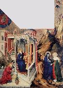 BROEDERLAM, Melchior The Annunciation and the Visitation d Sweden oil painting reproduction